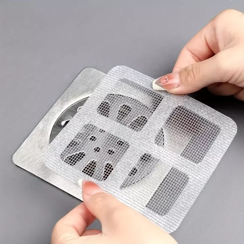 18/12/6PCS Disposable Hair Catchers for Shower Mesh Shower Drain Covers - Floor Sink Strainer Filter Mesh Stickers Bathroom