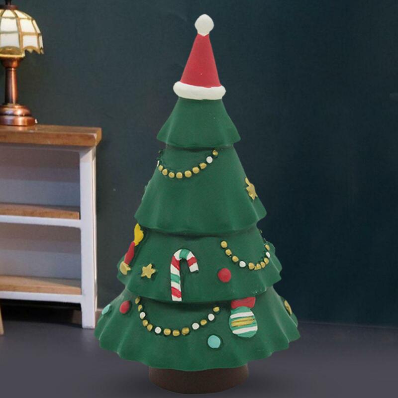 Dollhouse Xmas Tree Modelo, Miniatura Árvore de Natal, Simulado DIY, Verdura Minúscula, Ornamentos para Micro Paisagem, 1:12