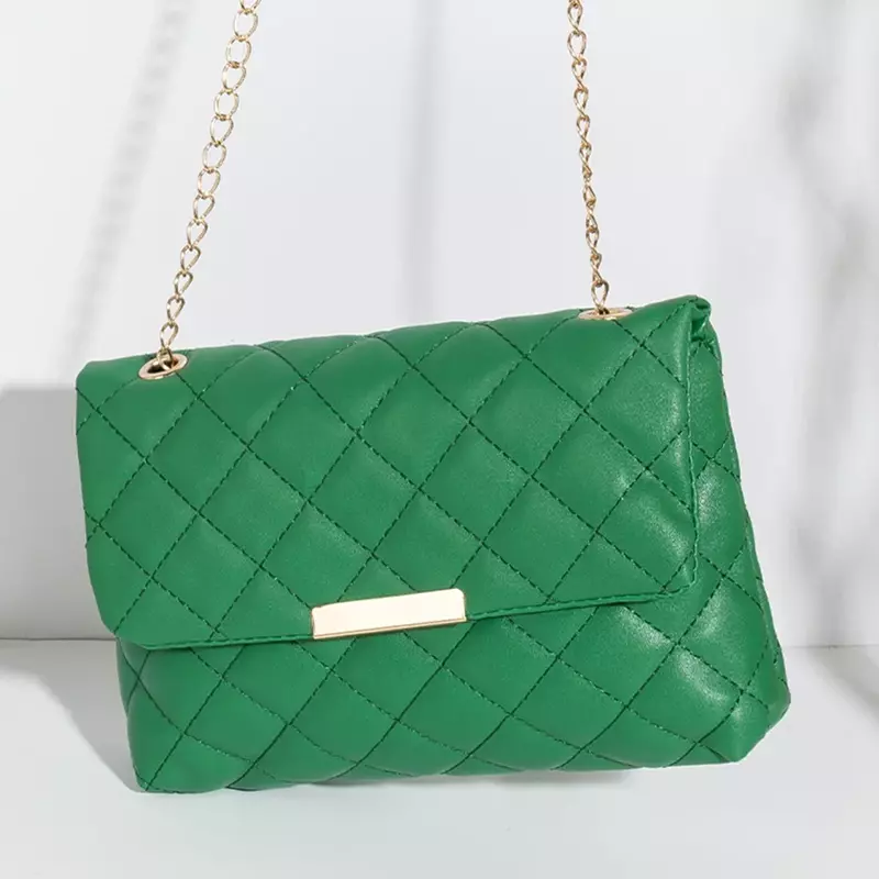 Diamond Lattice Women Shoulder Bag Female Embroidered Luxury Small Square Bag PU Leather Crossbody Bags Handbag Purses Phone Bag