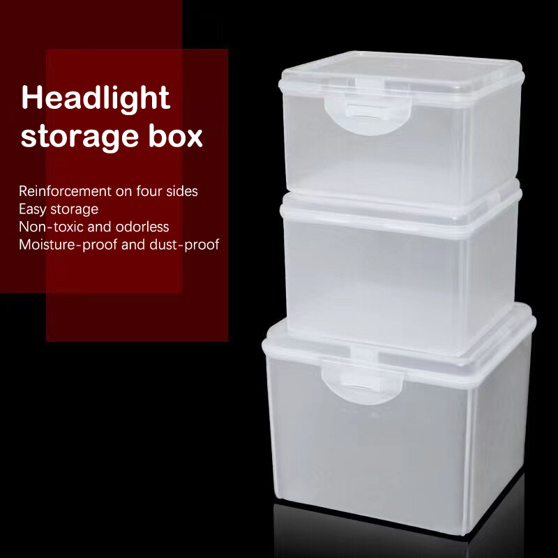 الوجه صندوق تخزين شفاف سطح المكتب صندوق تخزين LED المصباح علبة التعبئة والتغليف يرتدي صندوق بلاستيكي المصباح