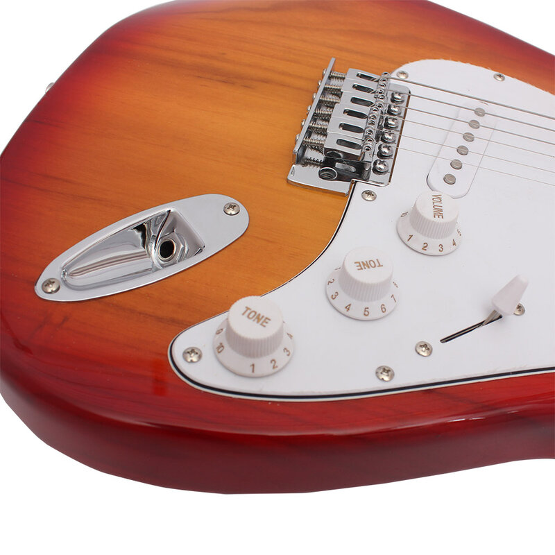 IRIN gitar listrik ST 39 inci 21 fret 6 senar, bodi Basswood leher gitar Maple dengan Speaker, suku cadang & Aksesori Gitar
