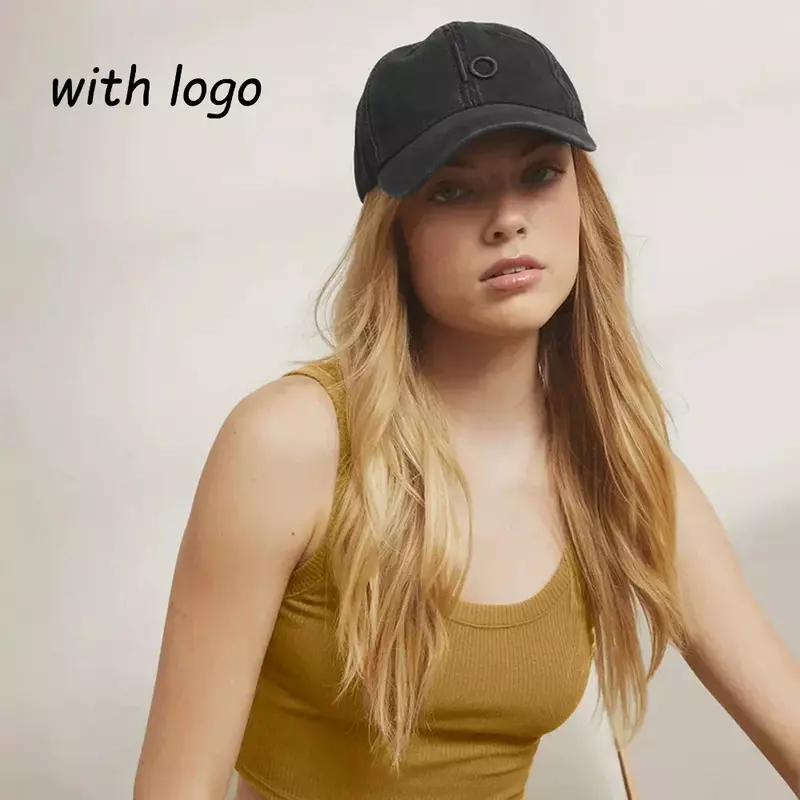Бейсбольная шапка LO, промываемая винтажная шапка с водяной вышивкой, однотонная спортивная шапка с логотипом