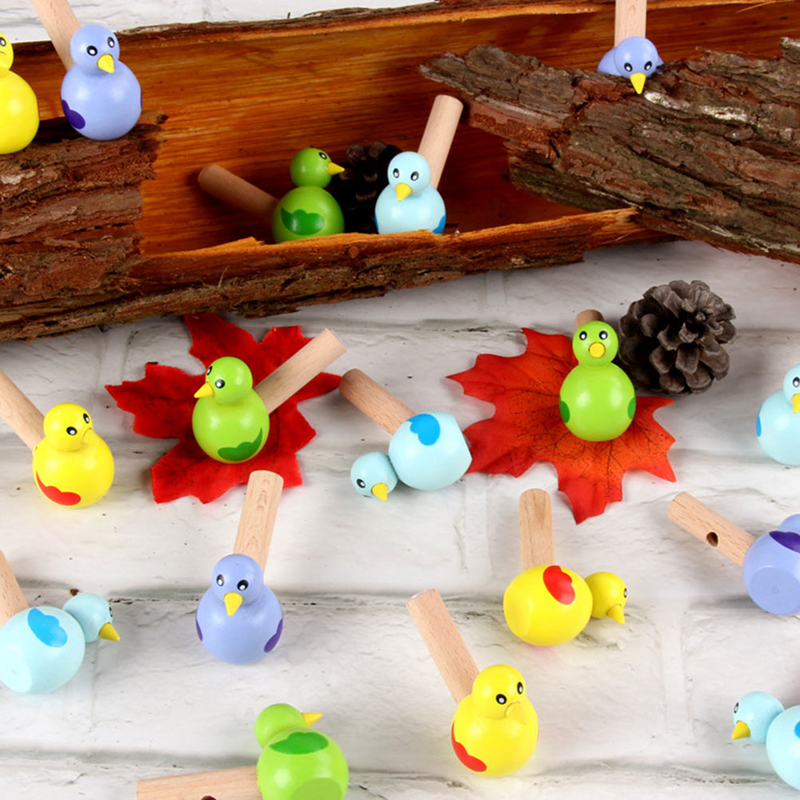 나무 새 휘슬 어린이 장난감, 아기 교육 장난감, 동물 놀이, 6 개