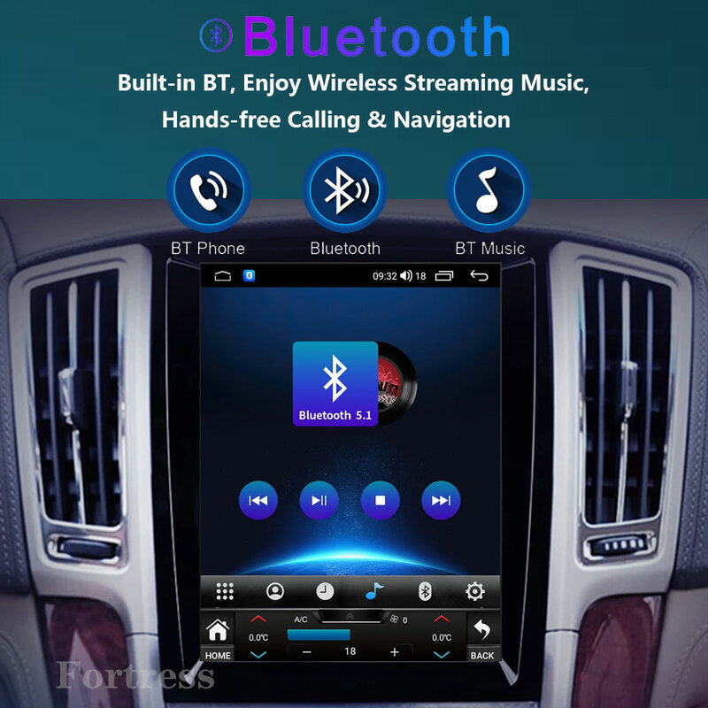 For Cadillac Seville STS SLS 2007 -2012 Android Car Radio Tesla Style 2Din Stereo Receiver Autoradio Multimedia Player GPS Navi