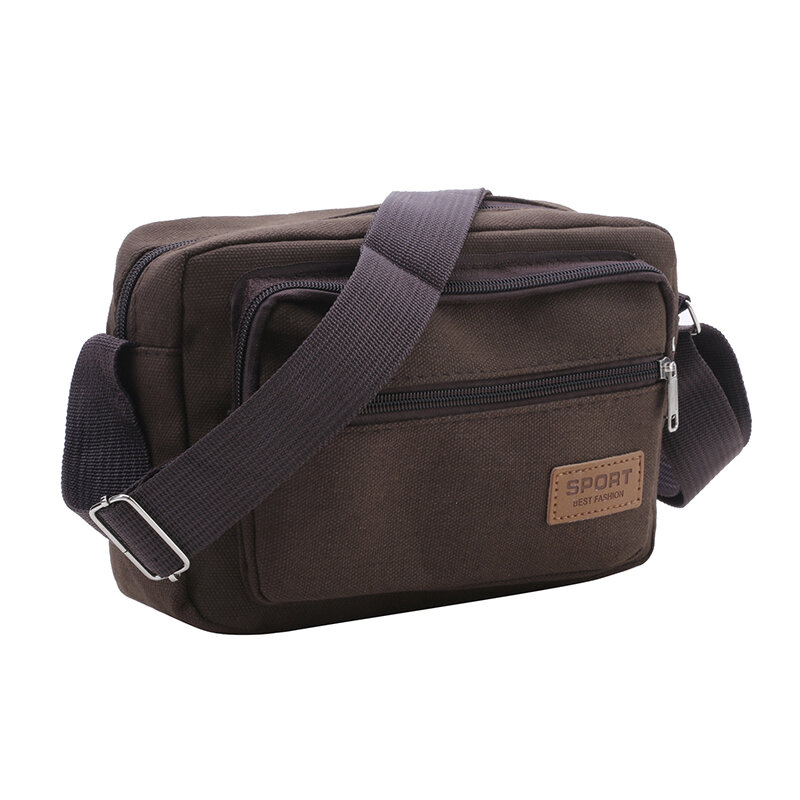 Men Canvas Shoulder Bags Casual Tote Travel Men's Crossbody Bag Work Business Messenger Bags Fashion High Quality Handbag Purse