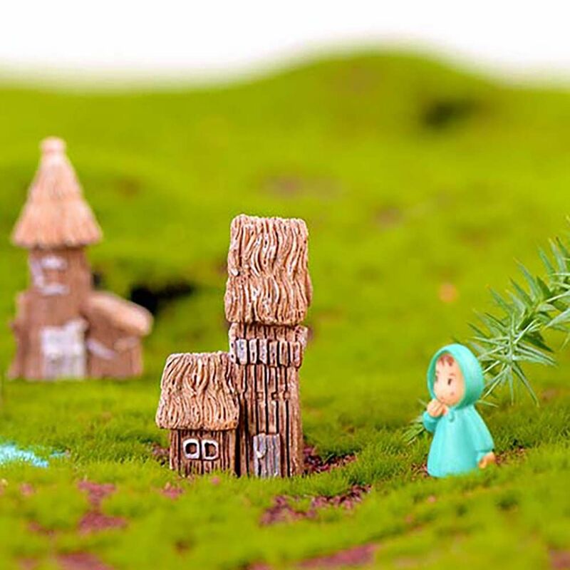 Kerajinan istana Dekorasi Rumah DIY hadiah ornamen Pastoral patung kecil miniatur rumah celana dalam dekorasi latar belakang