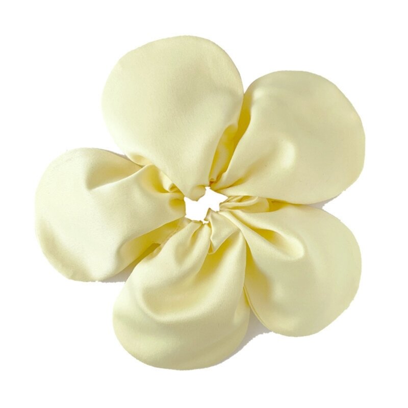 Fast Reach Extra Large Stereoscopic Flower Scrunchies Women Oversize Satins Hair Rope галстуки