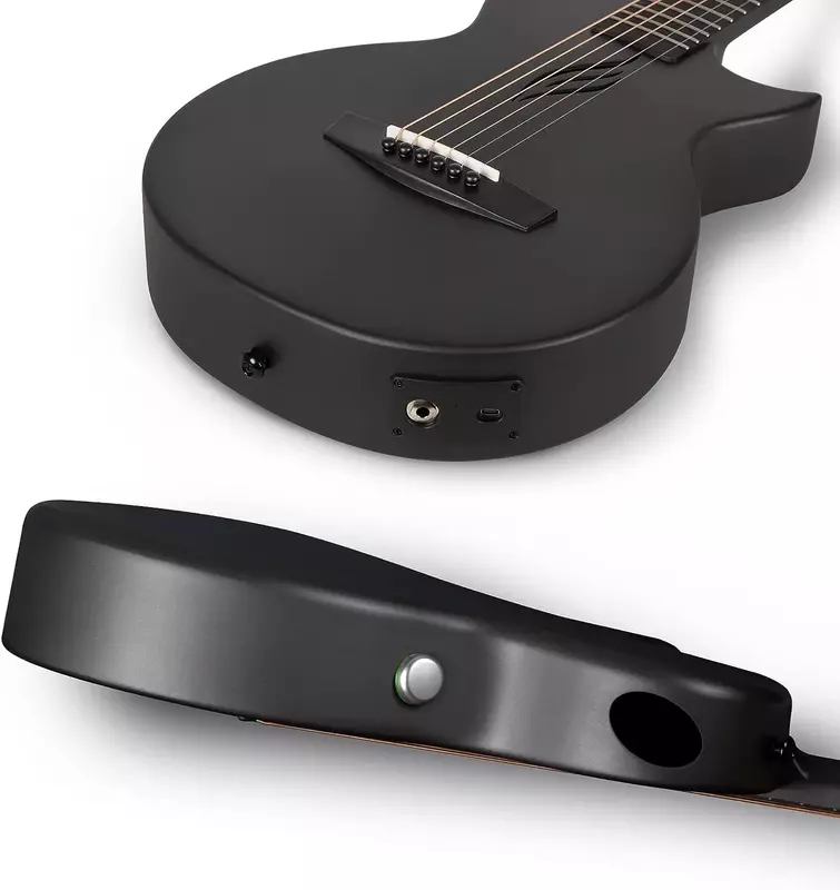 Enya nova go sp1 E-Gitarre 35 Zoll Smart Carbon Faser Akustik mit Tonabnehmer, Koffer, Gurt, Kabel Reise Guitarra Violine