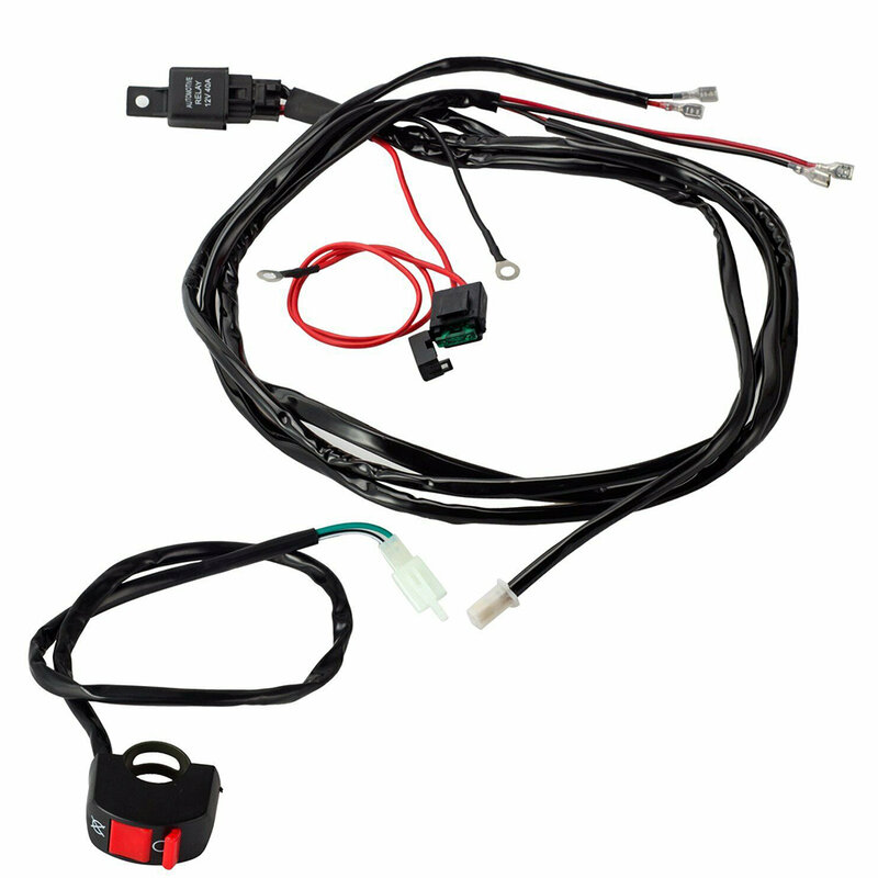 Interruptor de reajuste de faro LED, Cable de relé de CC de 12V, accesorio de Cable de foco de motocicleta, Kit de interruptor de Cable de foco