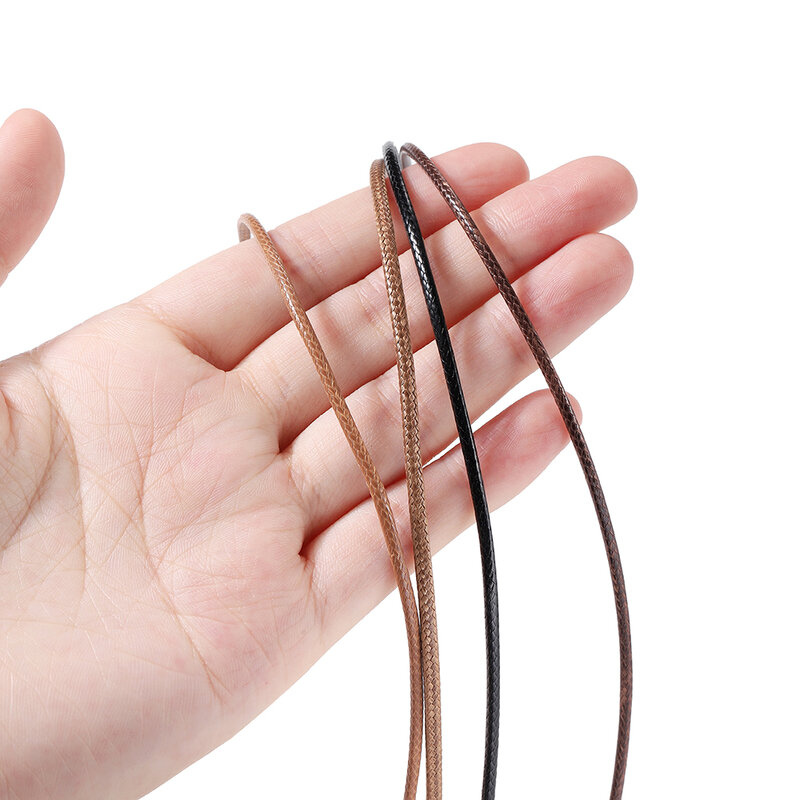 10M Dia 1.0-2.0mm kabel wax benang lilin tali tali kalung tali manik DIY pembuatan perhiasan untuk gelang kalung