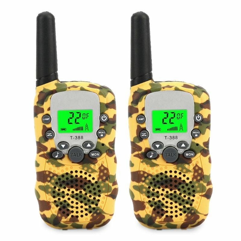 Paquet 2 talkies-walkies pour enfants, 3 canaux, portée 2 miles, cadeaux pour enfants, Volume réglable