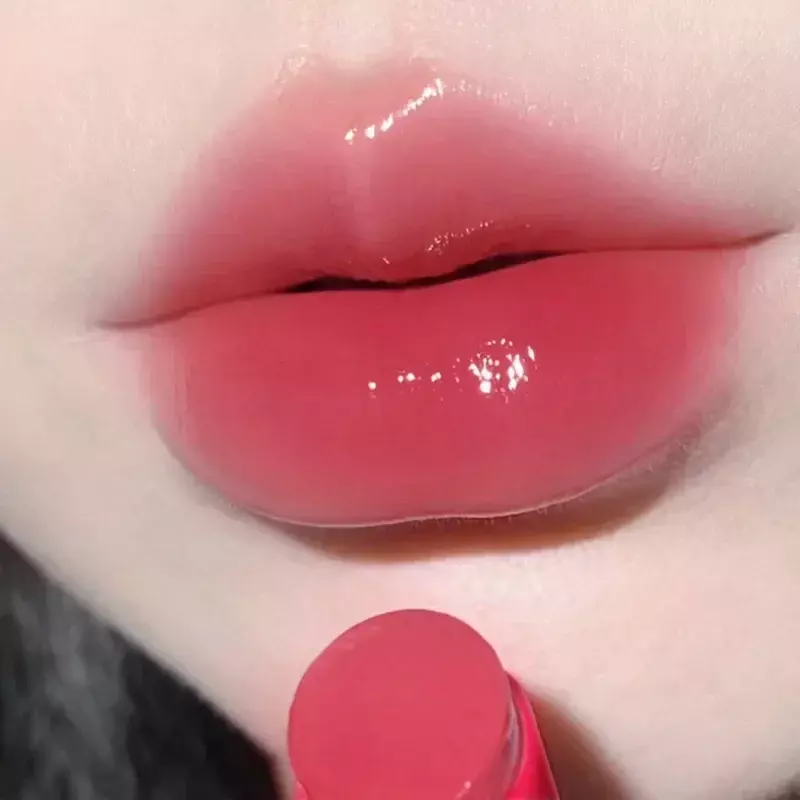 8 Kleuren Jelly Lippenstift Hydraterende Spiegel Water Licht Effen Lipgloss Glas Thee Rood Bruin Lip Glazuur Tint Make-Up Cosmetica Nieuw