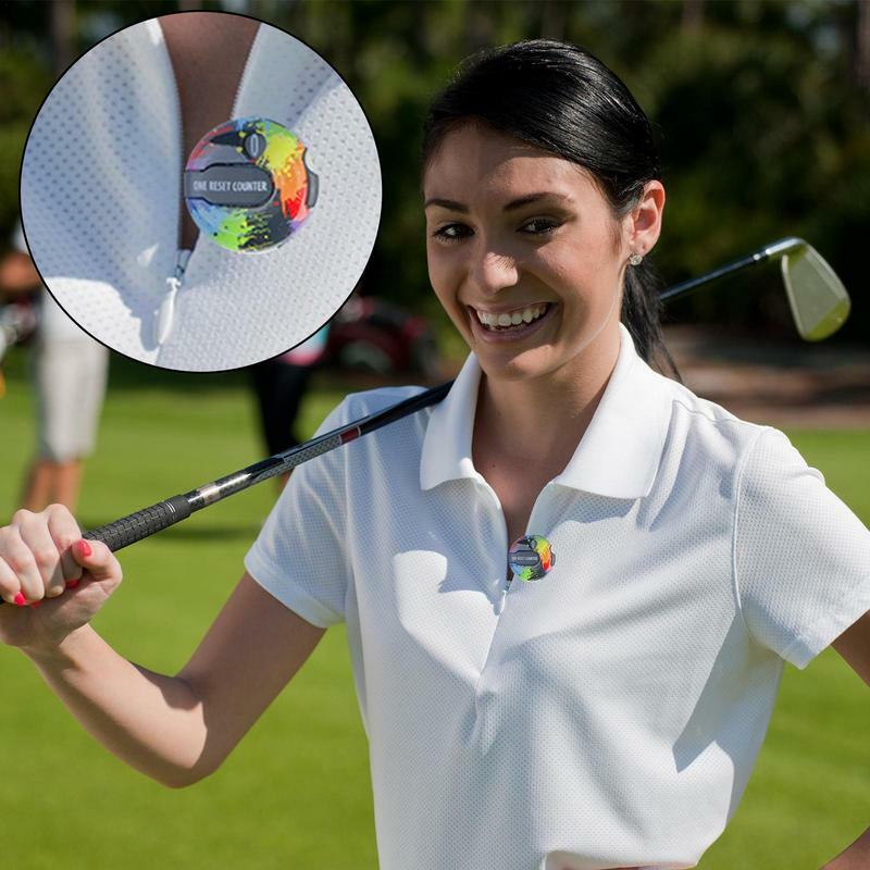 Golf Hub zähler Mini tragbare Easy Touch Reset bis zu 12 Schläge Golf Score Counter mit Clip Aufsatz buntes Drops hip