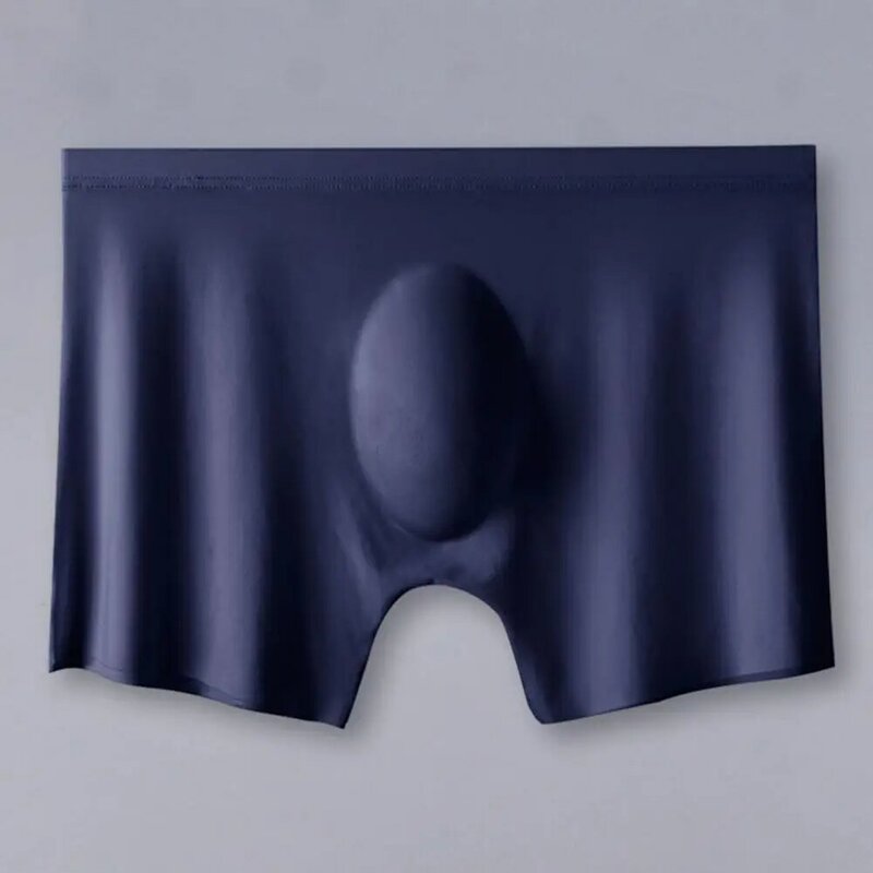 Roupa interior respirável masculina, See-through, Ice Silk Boxers, macio, absorção de umidade, U Design, tecnologia de secagem rápida