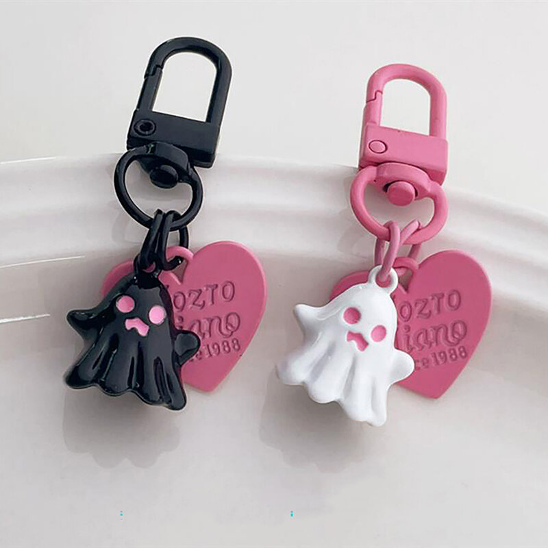 سلسلة مفاتيح شبح الهالوني الكرتونية للفتيات ، حلقة مفاتيح دمية صغيرة ، قلادة حقيبة ، لعبة هدية عيد ميلاد