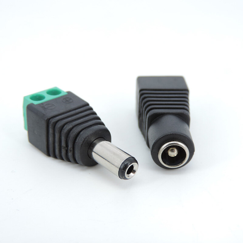 Steker konektor adaptor Jack daya DC, untuk Kamera CCTV H2 1 pasang/3 pasang pria + wanita 2.1mm x 5.5mm