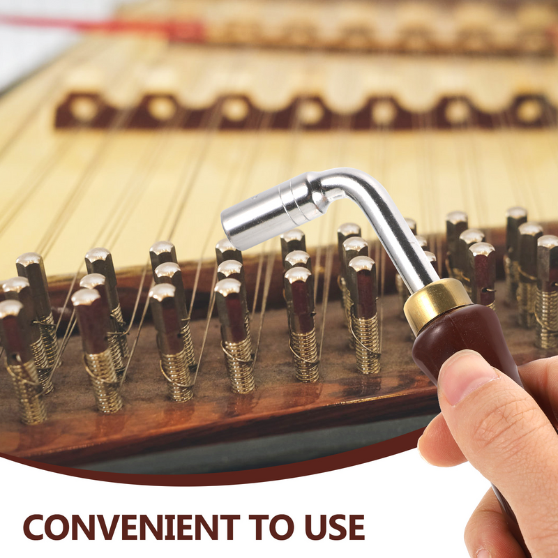 Guzheng ค้อนปรับจูนเปียโนรูปตัวแอลประแจสี่เหลี่ยมเครื่องมือซ่อมแซมสายอักขระสำหรับเปียโน Guzheng