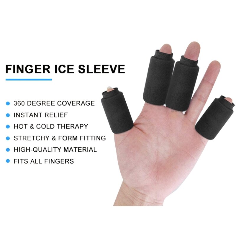Mangas gelo para dedo, bolsa gelo para dedos polegares, dedo do pé quente, gel para dedo, pacote compressões