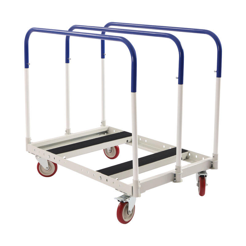 1000lbs Panel Truck Cart Free-Standing with Support Brackets 4 Swivel Wheels Low Noise