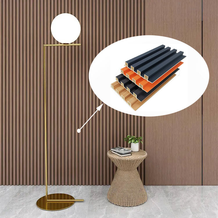 Luxury laminate interior Grating 3D wpc wallboard for living room decorative outdoor Wood Plastic Composite wall panel cladding