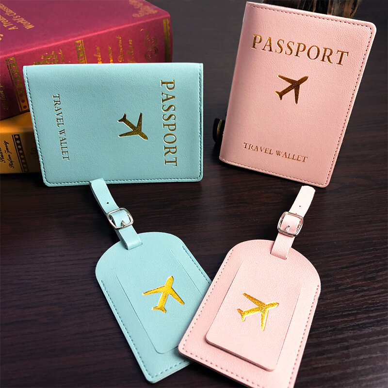 Étiquette de bagage portable en cuir PU, identification de valise, étiquettes de sac pour le déjeuner, étiquette de sac d'embarquement, accessoires de voyage
