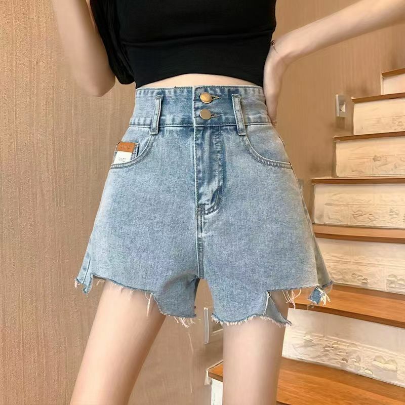 Damen bekleidung dreiteiliger Anzug für den Sommer 2023 Neuankömmling Slim Fit Freizeit hemd gefälschte zweiteilige Jeans shorts Outfits