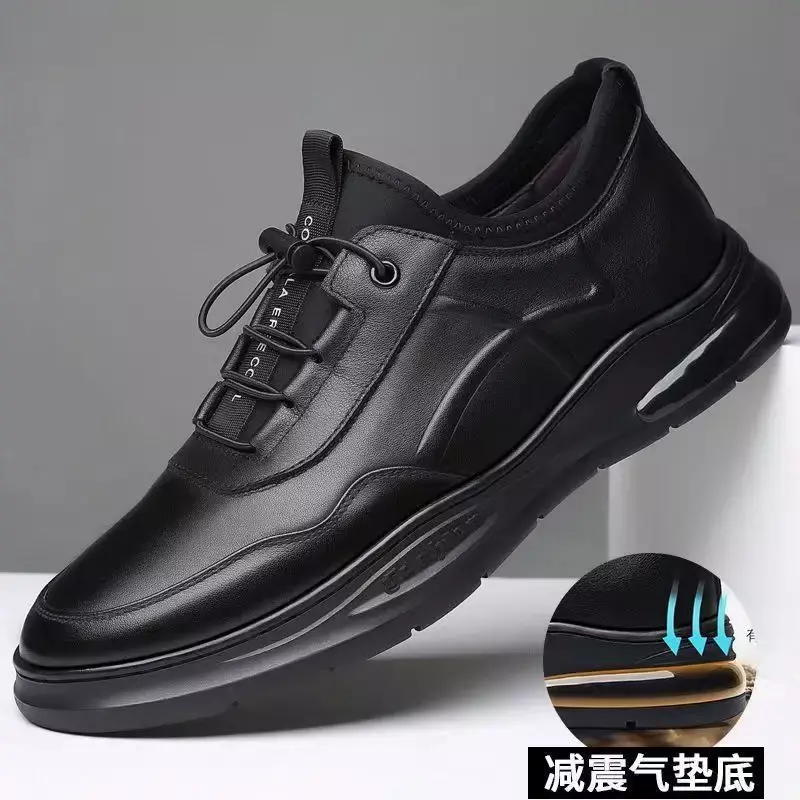 جلد الرجال الأعمال أحذية غير رسمية تنفس مريحة لا زلة تنوعا الأحذية المتسكعون الرجال أحذية رياضية chausس Homme2023