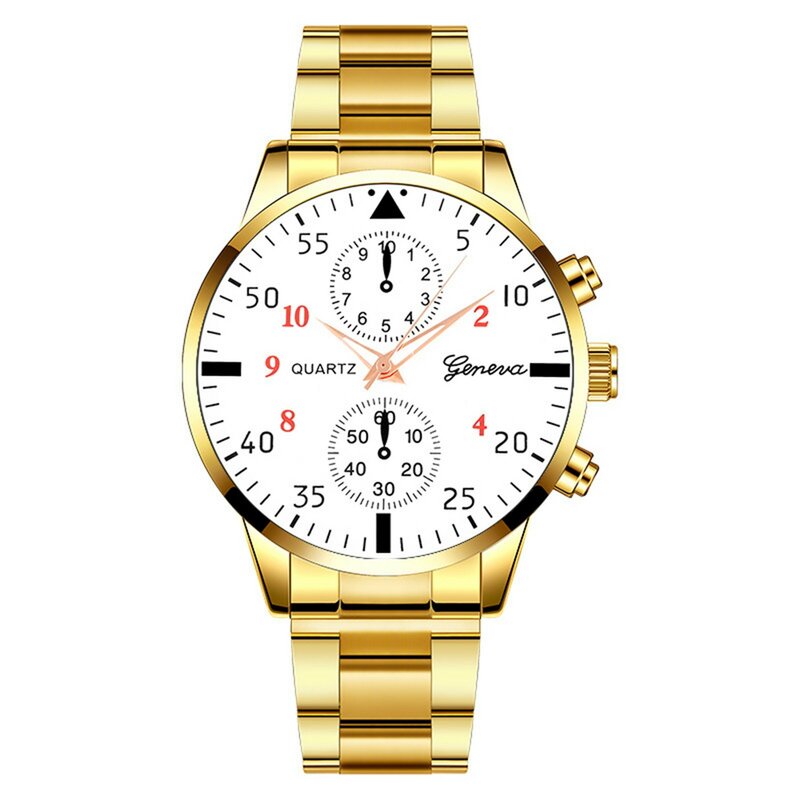 Men'S Dress Watch Stainless Steel Strap Quartz Watch Business Casual Fashion Wristwatch Clothing Accessories Watch Reloj Hombre