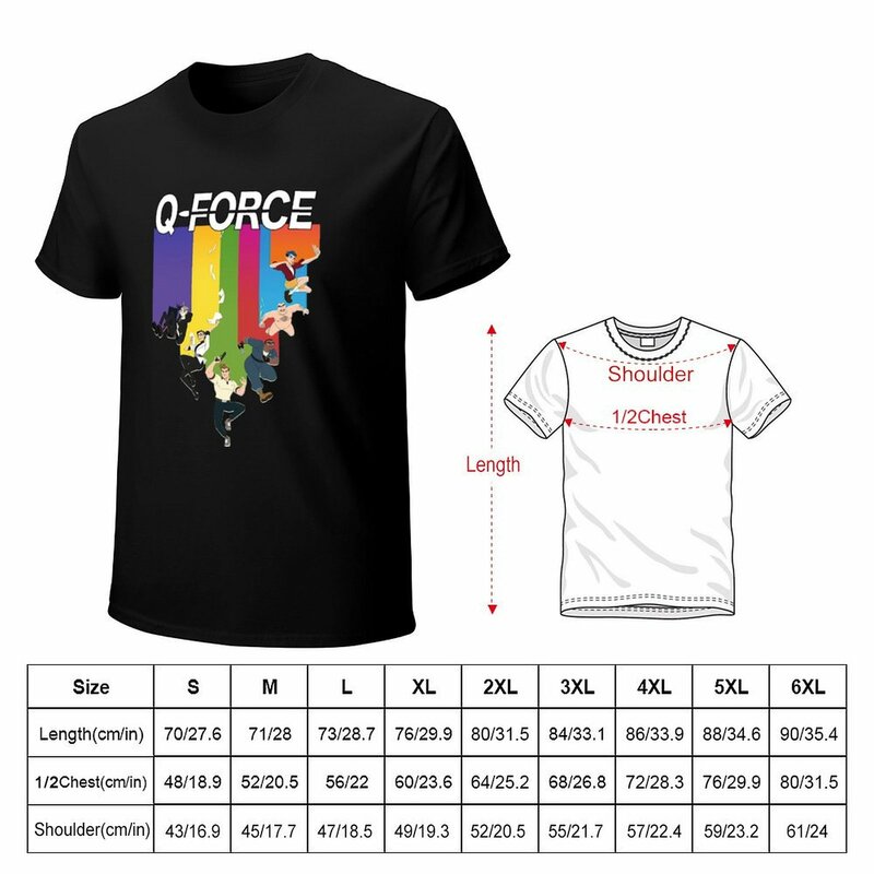 T-shirt essenziale serie Q-Force abbigliamento estetico camicetta customizeds magliette grafiche da uomo