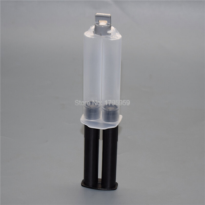1pc/10pcs/20pcs/50pcs 24ml Two-Component Empty Cartridge Dual-Barrel 1:1 AB Glues Tube Adhesives Syringes with Hand Plunger Tool