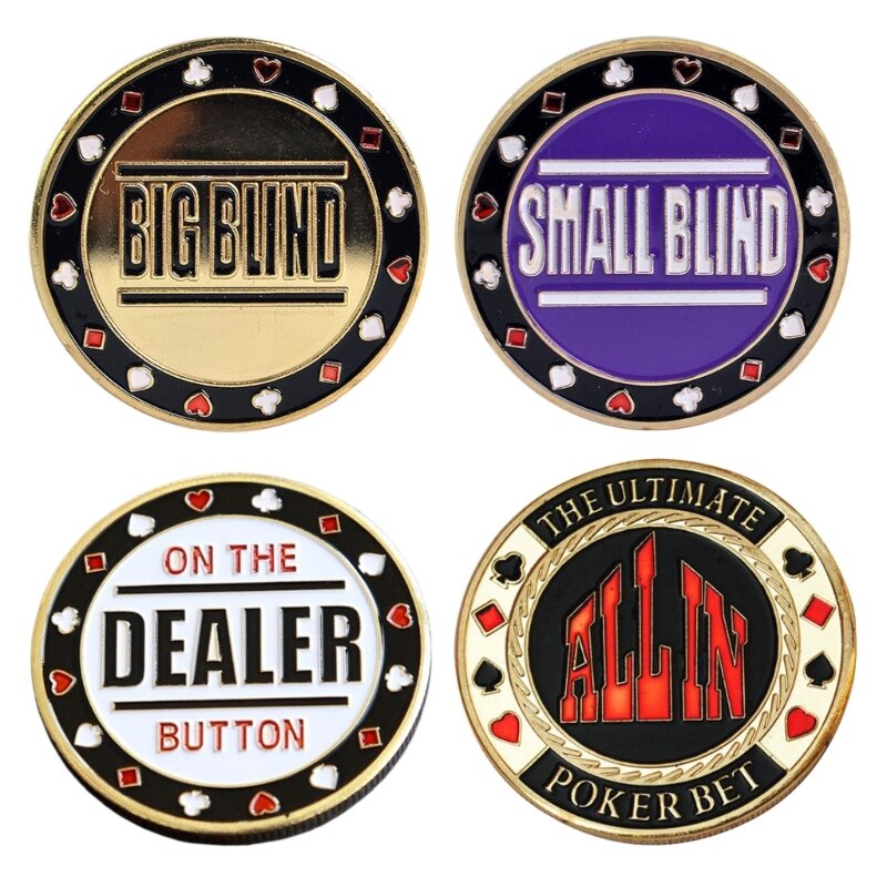 Botón elegante póquer para distribuidores monedas, botones botón ciego y pequeño