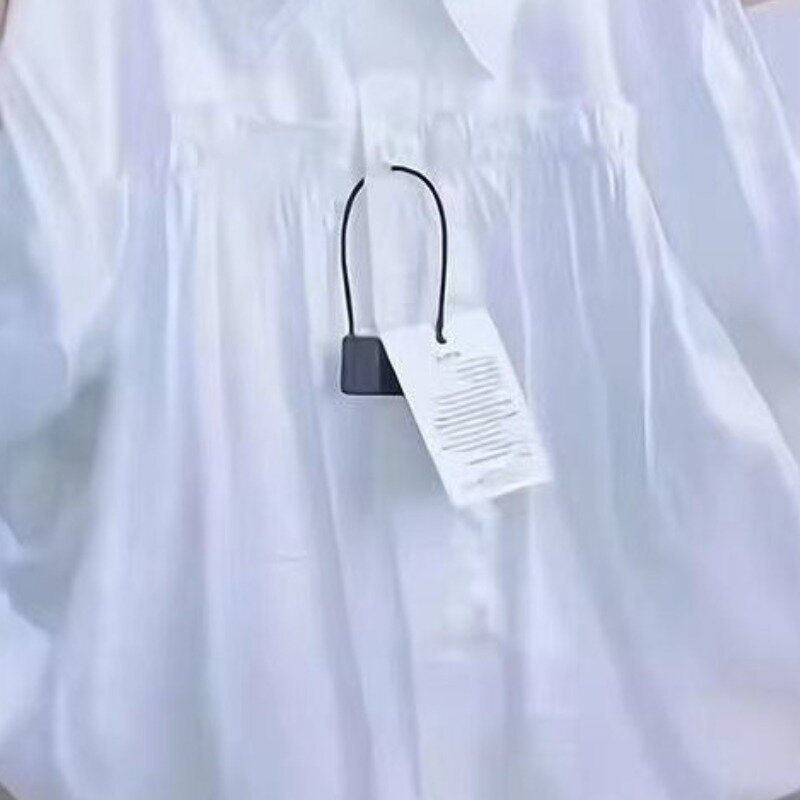 Casualowa koszula z guzikami 2024 Wiosna Jesień Odzież damska Polo-Neck Loose Slim All-match Długi rękaw Jednolity kolor Szykowne eleganckie topy