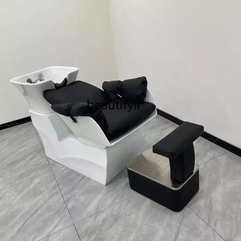 Великолепный стул LyingShampoo для парикмахерской, парикмахерской, специальная сидячая кровать для промывки, керамическая раковина, энергосберегающий водонагреватель