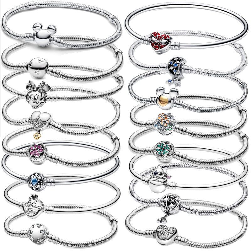 Perles de charme de bracelet d'amour en argent regardé pour femme, pendentif au point de Disney Herocross, bijoux à bricoler soi-même, convient au bracelet original 925, nouveau