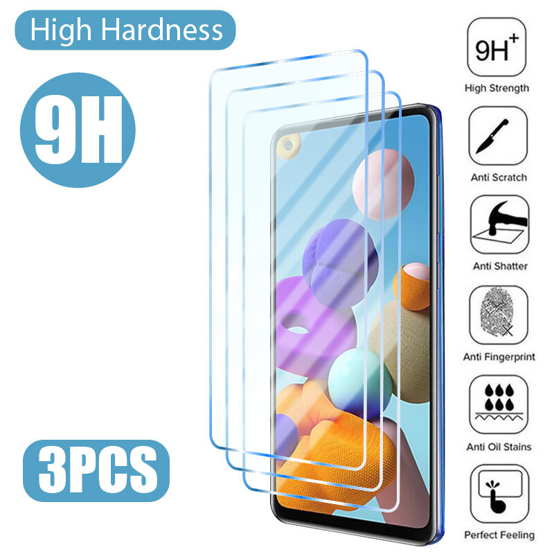 3PCS Tempered Glass For Samsung S22 Plus A73 A53 A33 A23 A52S 5G Screen Protector For Samsung A72 A52 A32 A22 Protective Glass