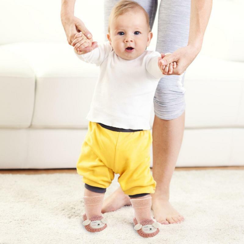 Sepatu Kaus Kaki Lantai Bayi | Sepatu Balita Katun Lembut Domba Kartun | Kaus Kaki Lantai Kaus Kaki Bayi Antiselip Tebal untuk Anak Laki-laki dan Perempuan