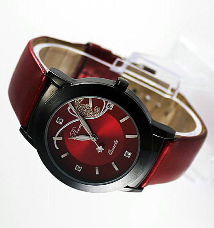 Fashion Lady Girl Women Pretty Quartz Wrist Watch Red Watch For Men Men'S Fashion Watches Mechanical Watches Men'S Wristwatch