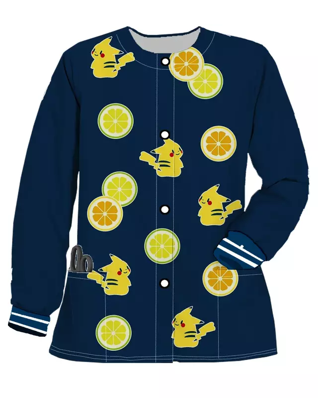 Jaqueta de enfermeira Y2K com bolso para mulheres, cardigã, casacos e jaquetas, roupas de manga comprida, moda coreana, tendências 2023, novo