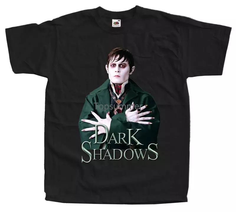 Cartaz do filme Dark Shadows T-Shirt, V5, todos os tamanhos S a 4XL, Johnny Depp