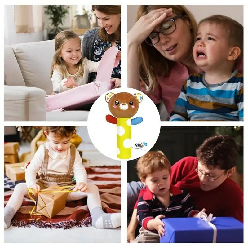 Brinquedos sensoriais para criança, brinquedos chocalho, manivela de mão, design para confortar crianças, sem desbotamento, recém-nascido, 0-1