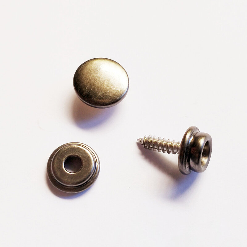 20 piezas botones a presión de Metal duraderos y fáciles de usar, para aficionados al bricolaje, Kit de broches de lona
