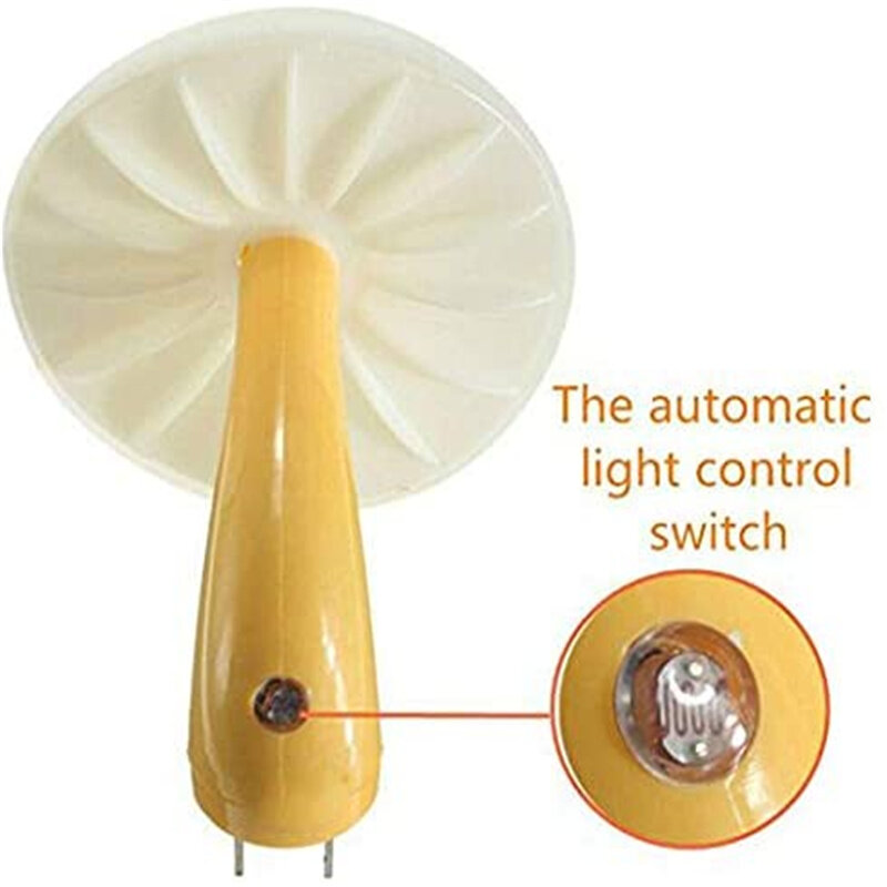 Led Night Lights Paddestoel Vorm Automatische Sensor Wc Slaapkamer Decor Muur Lampen Light-Sensor Slaapkamer Licht