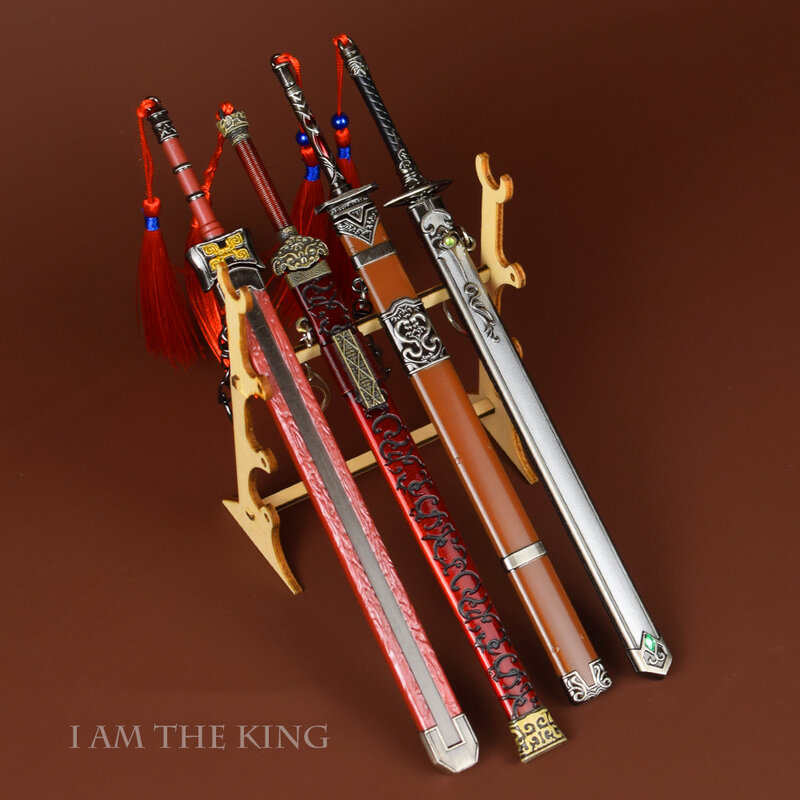 Épée d'empereur antique en métal de 22cm, avec support, pour garçon, jouet de Collection, Cosplay