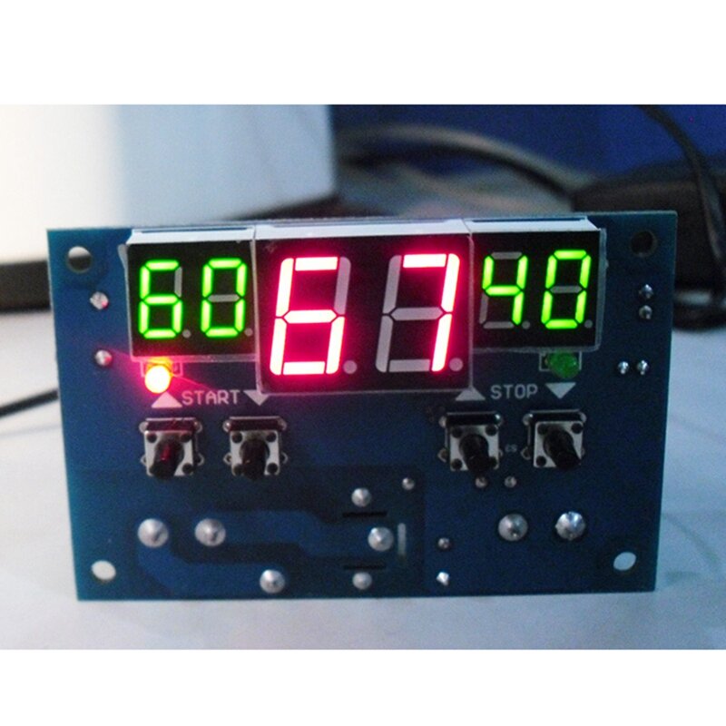 Интеллектуальный регулятор температуры термостата с цифровым дисплеем, настройка верхнего и нижнего предела, синхронный 3 окна