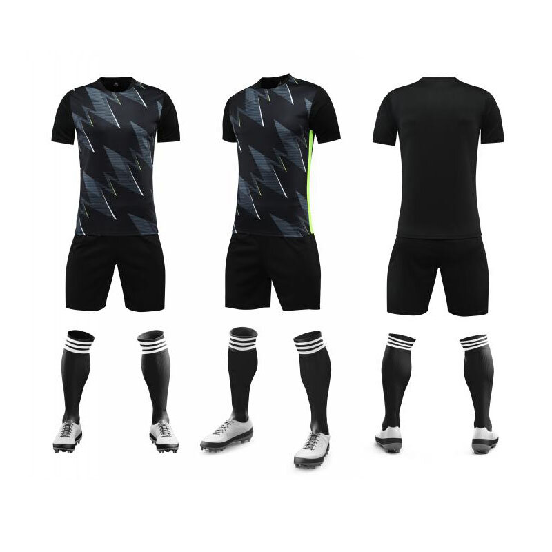 Conjunto personalizado de camisa de futebol e shorts de manga curta, Brand Wear, azul, vermelho, branco, modelo 2207, 23-24, verão