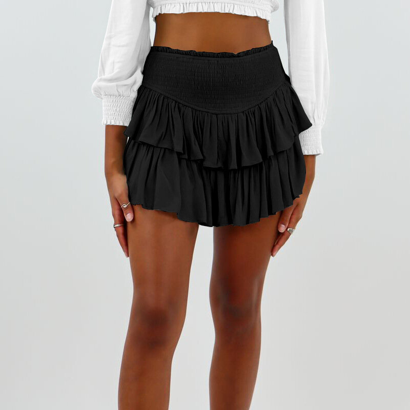 Rok A-Line wanita, rok Mini kasual pinggang rendah ramping seksi Y2K modis musim panas semua cocok