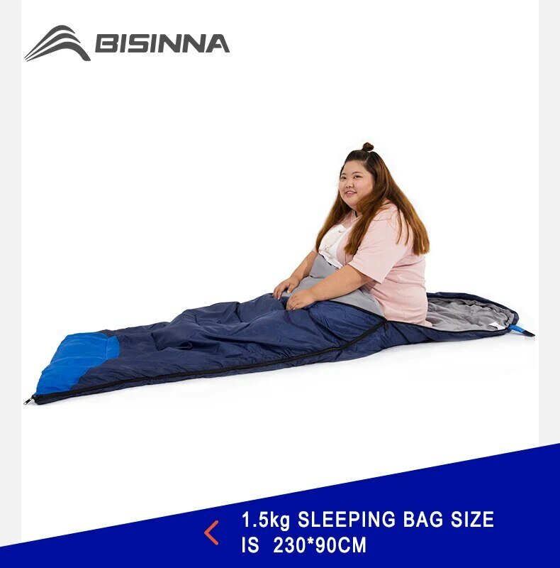 BISINNA спальный мешок для кемпинга сверхлегкий водонепроницаемый Зимний теплый конверт спальные мешки для путешествий на открытом воздухе