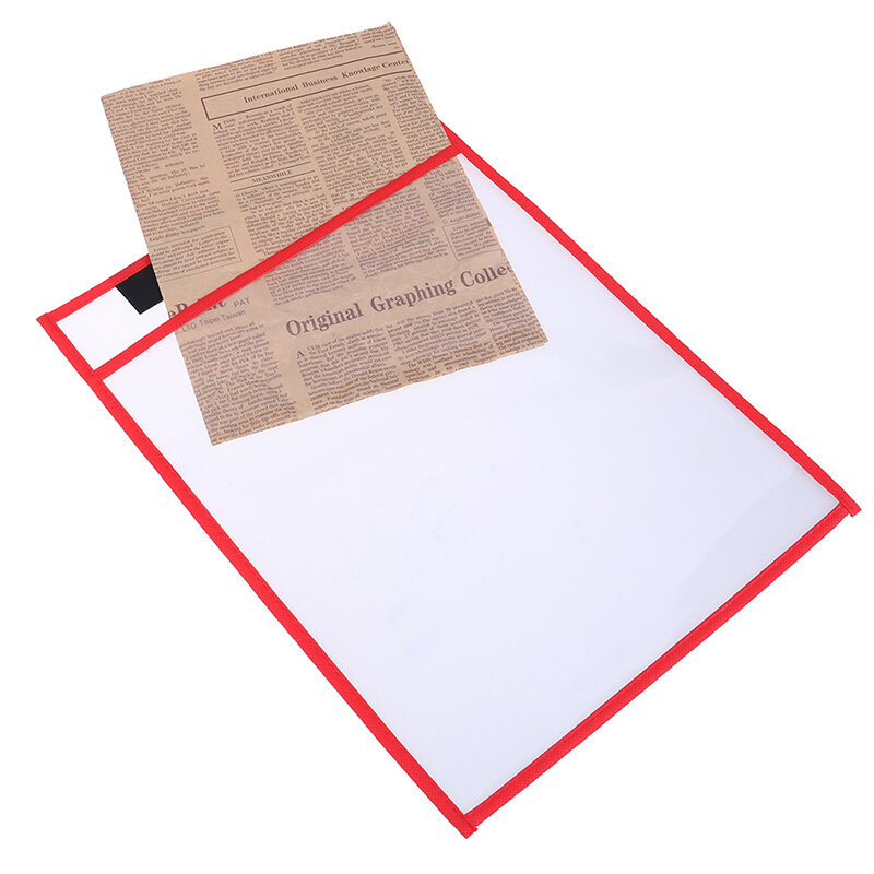 1 pz (colore casuale) può essere riutilizzato con sacchetto di pennello asciutto trasparente in PVC PET Writing Dry Wipe Bag giocattolo da disegno per bambini adulti