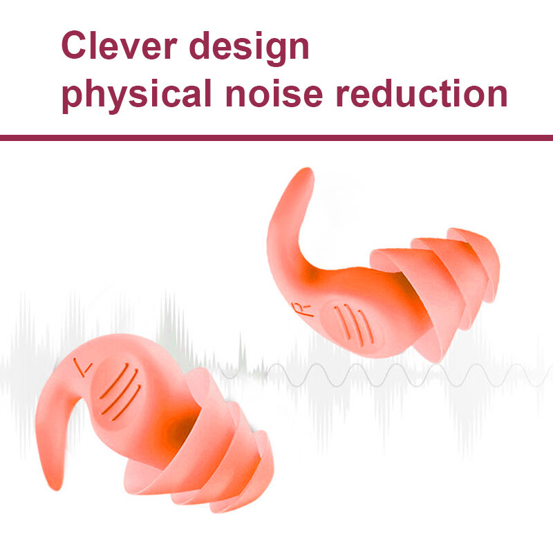 Filter earplug silikon Anti bising, colokan telinga renang tahan air untuk tidur menyelam nappers lembut nyaman colokan telinga akustik