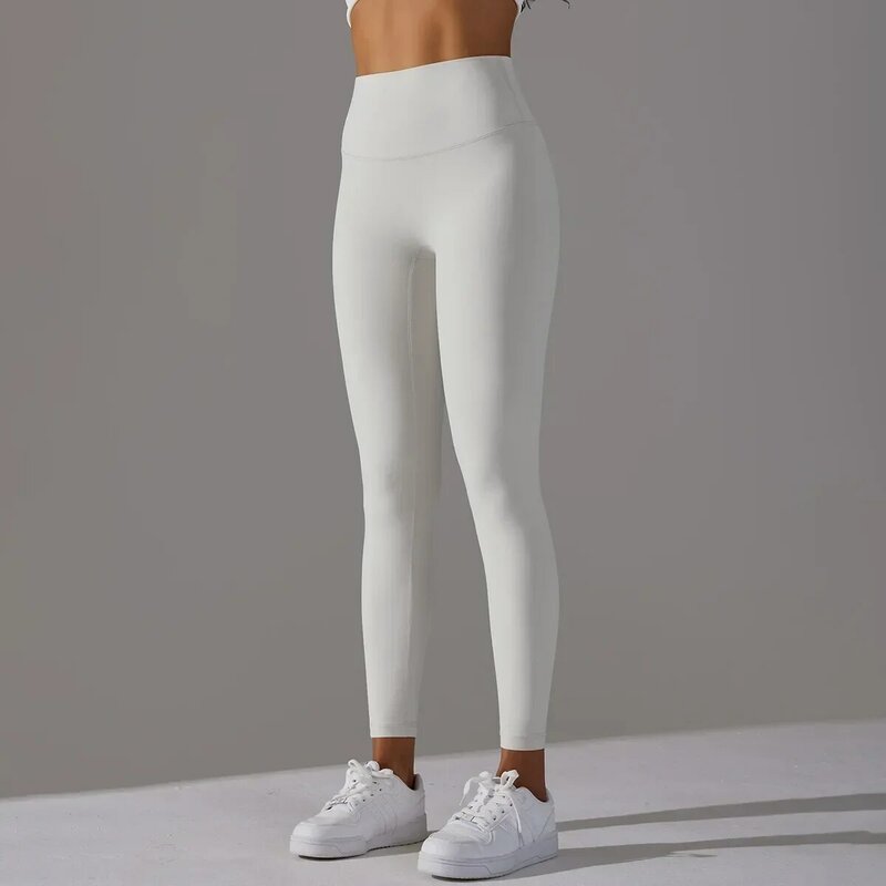 Новые женские Капри для йоги без неловкости с высокой талией и подтягивающими бедра медовые персиковые спортивные штаны для фитнеса